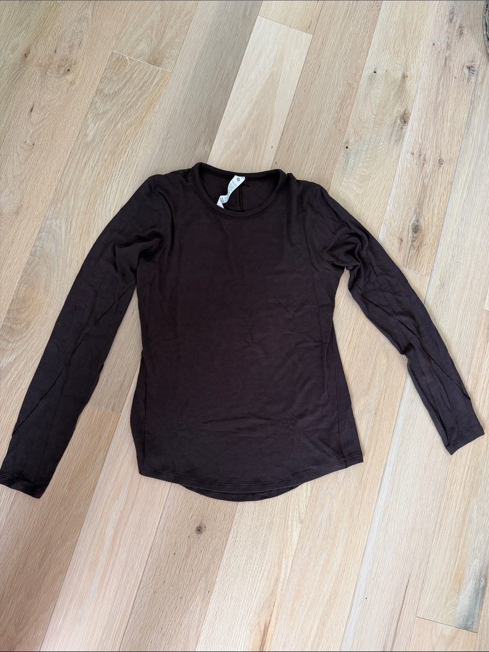 Lululemon hold tight ribbed long sleeve L brown